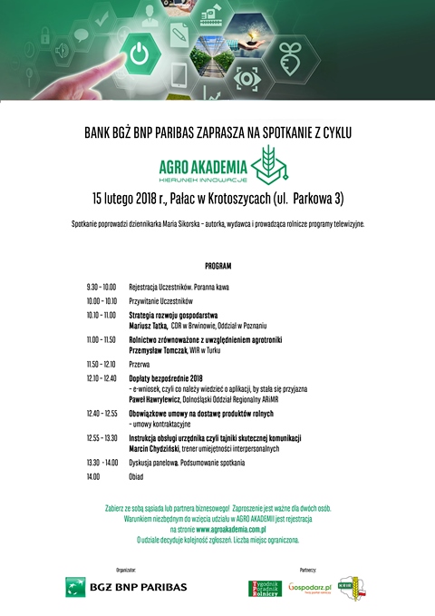 AGRO AKADEMIA 2018 plakat maly