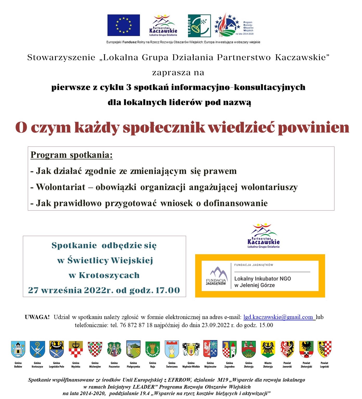 szkolenie NGO 3 LSR Krotoszyce