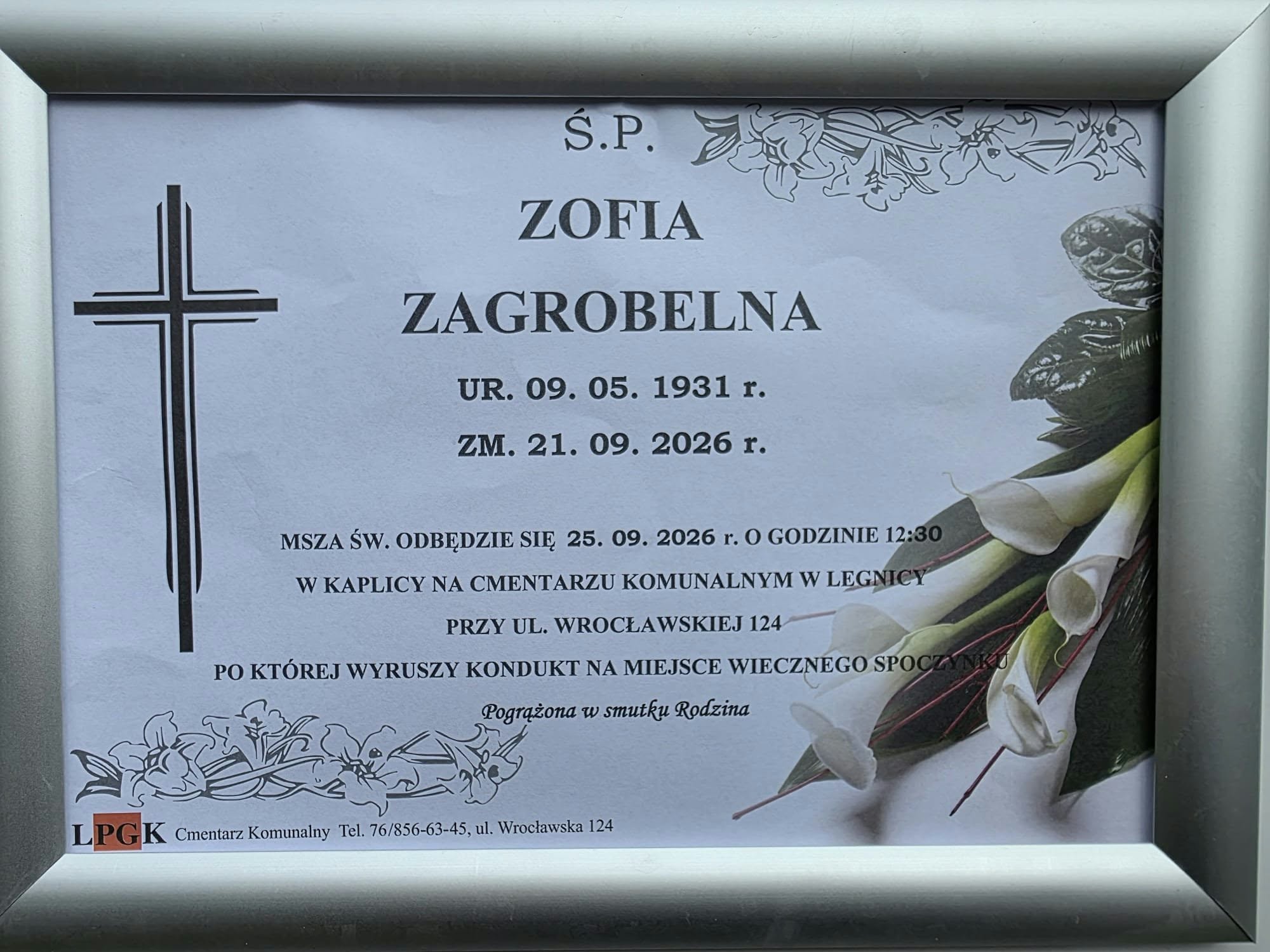 klepsydra zagrobelna zofia